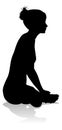 Yoga Pilates Pose Woman Silhouette