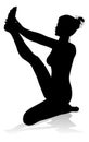 Yoga Pilates Pose Woman Silhouette