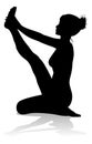 Yoga Pilates Pose Woman Silhouette