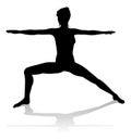 Yoga Pilates Pose Woman Silhouette