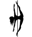 Silhouette women pole dance felix fold