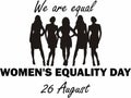 silhouette of women, Poster of women Equality 2023,