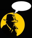 detective silhouette cartoon