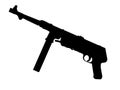 Military Style Machinegun Silhouette