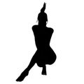 silhouette of yoga pose