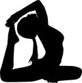 silhouette of yoga pose