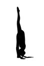 silhouette of yoga pose