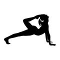 silhouette of yoga pose