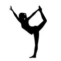 silhouette of yoga pose