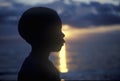 Silhouette of young Jamaican Royalty Free Stock Photo