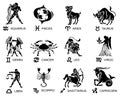 Silhouette of zodiac signs