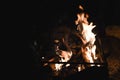 Silhouetted Campfire: Evening Warmth