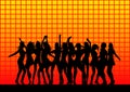 Silhouetted Dancers Background