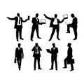 Silhouetted group of businessmen Royalty Free Stock Photo