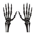 Silhouetted hands skeleton vector drawing