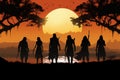 Silhouetted Konoha ninjas with Mumbai flair honor Narutos legacy