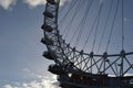 The silhouetted London eye Royalty Free Stock Photo