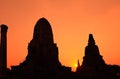 Silhouetted of pagoda