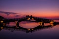 Lefkada Marina, Greece at sunset Royalty Free Stock Photo