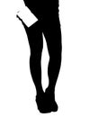 Silhouetted Woman Legs