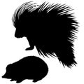 silhouettes animal Royalty Free Stock Photo