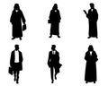 Silhouettes of arab businessmen