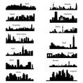 silhouettes of Asian cities