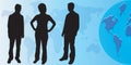 Silhouettes of business people Royalty Free Stock Photo