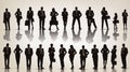 silhouettes Business people