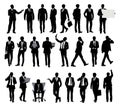 Silhouette of business people vector icon isolated Royalty Free Stock Photo