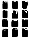 Silhouettes of canisters