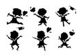 Silhouettes of cartoon graduate student