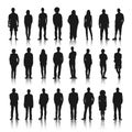 Silhouettes of Casual People in a Row