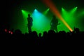 Silhouettes at concert Royalty Free Stock Photo