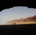 Silhouettes of couple on Legzira beach