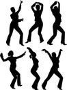 Silhouettes of dancers