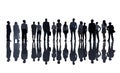 Silhouettes of Diverse Business People