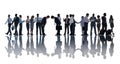 Silhouettes of Diverse Business People Working Royalty Free Stock Photo