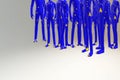 Silhouettes of European Union people. 3D render