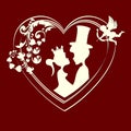 Silhouettes of fairy-tale Prince and Princess