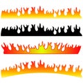 Silhouettes of Fire Royalty Free Stock Photo