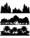 Silhouettes of the forest Royalty Free Stock Photo