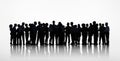 Silhouettes Group of Business People Working Royalty Free Stock Photo