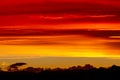 Silhouettes of hills under a cloudy sky during a beautiful sunset in Patagonia, Argentina Royalty Free Stock Photo