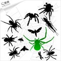 Silhouettes of insects - Spiders