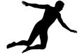 Silhouettes of jumping people,Jumping group people silhouette. People jumping Royalty Free Stock Photo