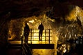 Silhouettes in the Lauterbrunnen cave Royalty Free Stock Photo