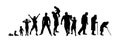 Silhouettes of a man. Stages of life. Vector illustration. People: stages of development Royalty Free Stock Photo