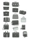 Silhouettes of men's handbags Royalty Free Stock Photo