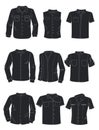 Silhouettes of mens shirts Royalty Free Stock Photo